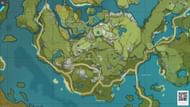 Violetgrass location in Wuwang Hill and Qingce Village (Image via HoYoverse)